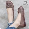 Flat-soled Single Shoes Women's Versatile Soft Leather Comfortable Beef Soft-soled Shoes Genuine Leather Shoes ZXW-9931