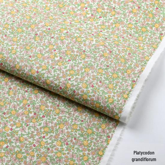 

Тканина поплін з чистої бавовни з квітковим малюнком для літніх суконь для дівчаток – Свіжий пасторальний принт