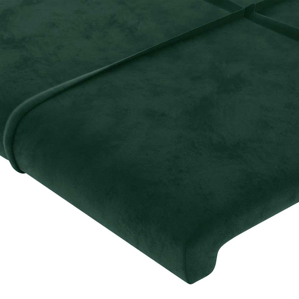 Bed Frame without Mattress Dark Green 140 x 190 cm Velvet