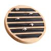 Natural Wood Round Jewelry Storage Tray For Ring Bracelet Earring Collection Decorative Counter Props