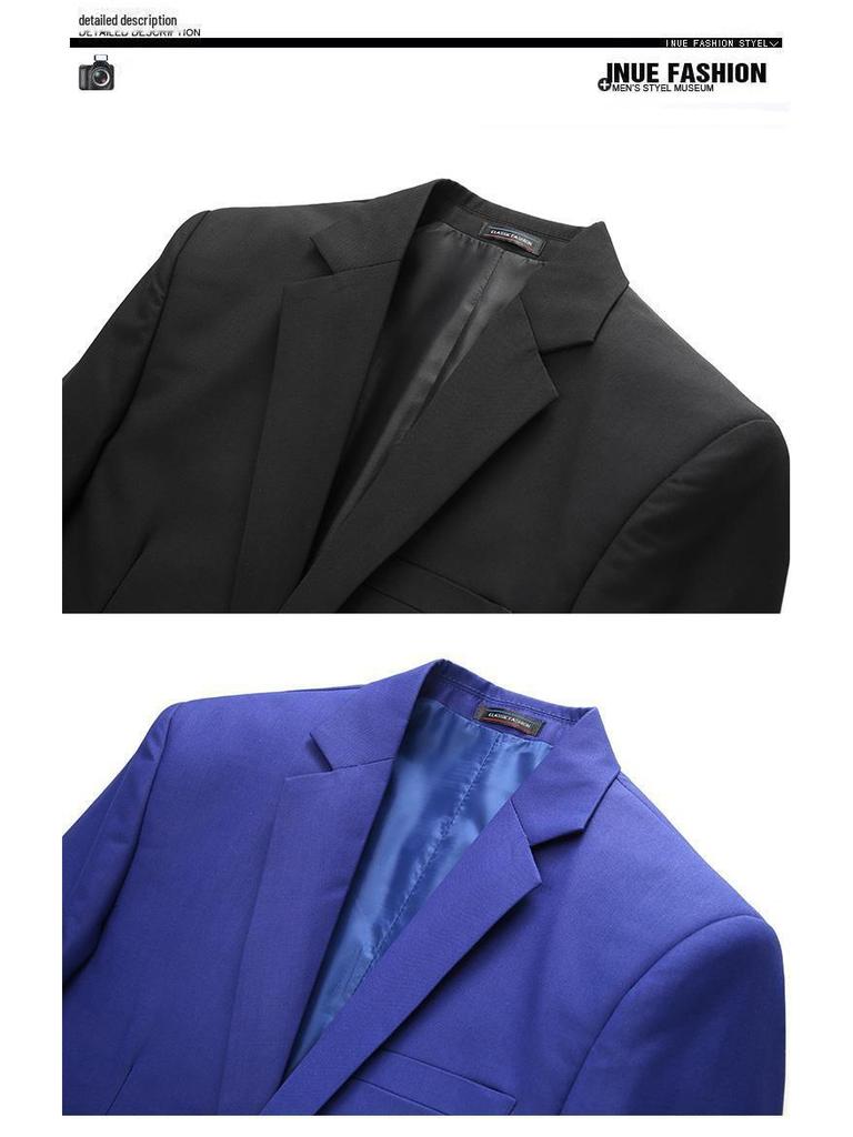 2023 Summer Men's Solid Color Single-Breasted Casual Suit Jacket