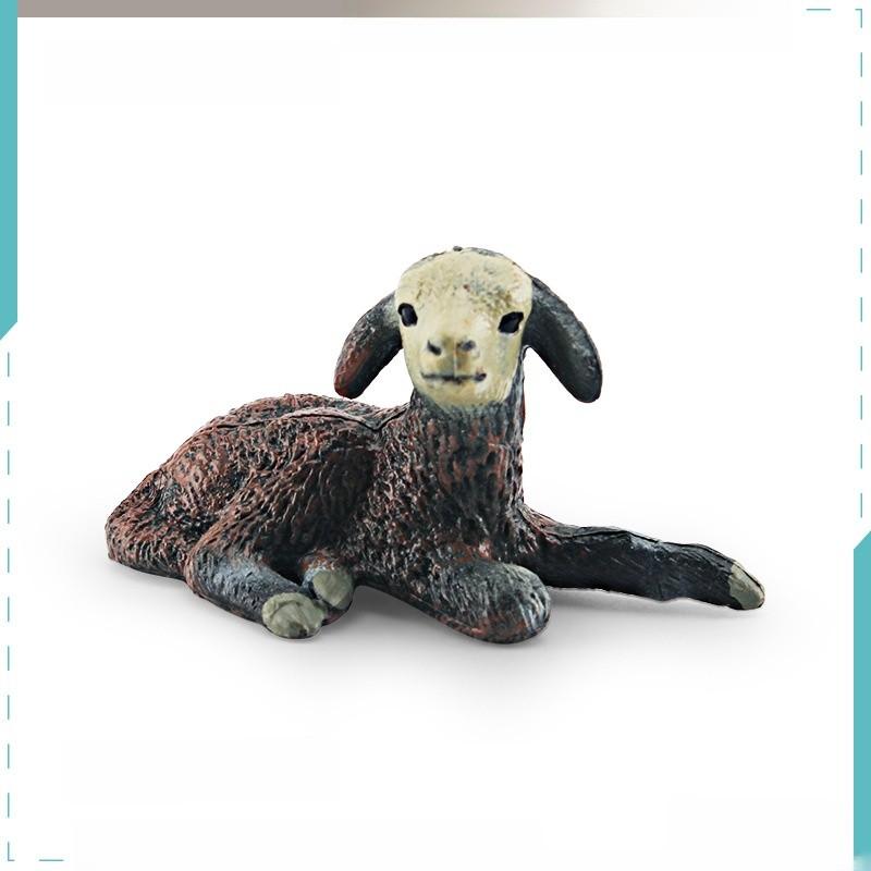 Farm Black Sheep Goat Lamb Collectible Pvc Sheep Lamb Set For Childrens Preschool Educational Use