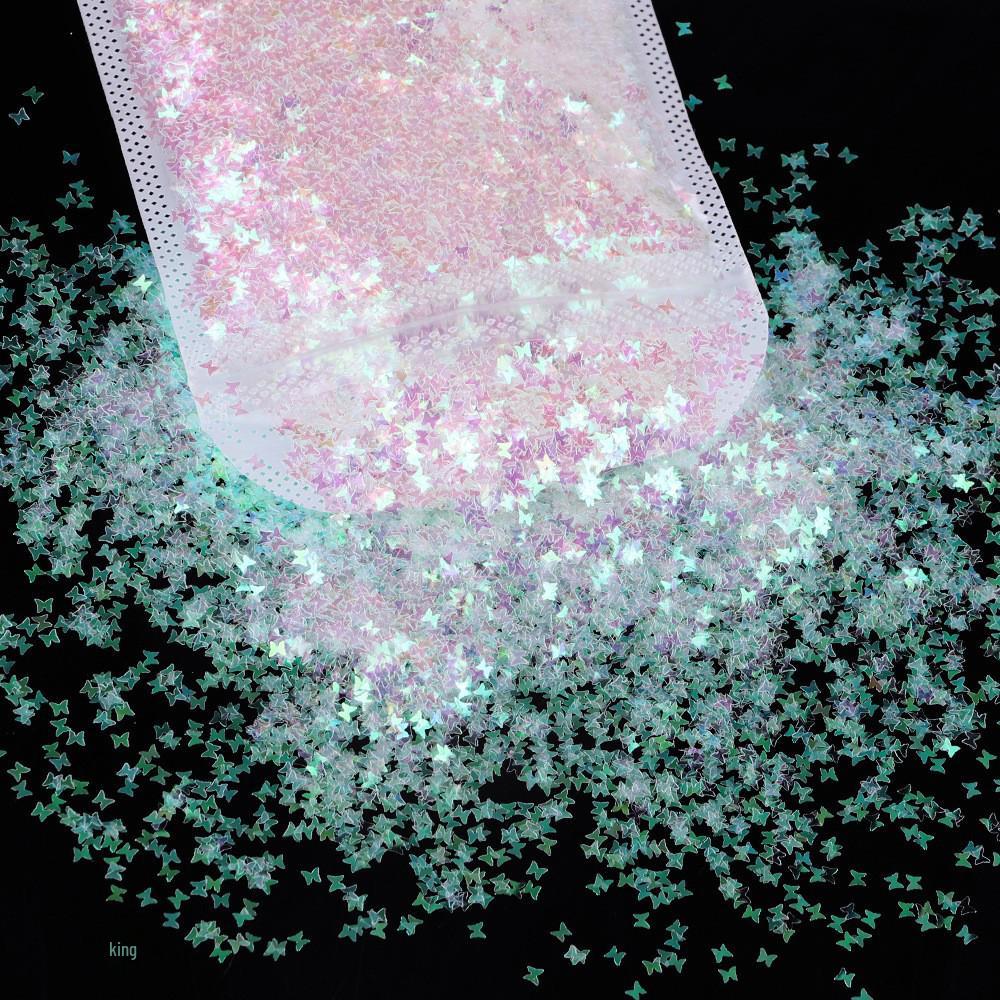 Blue Light Irregular Sequin Flakes for DIY Nail Art and Jewelry