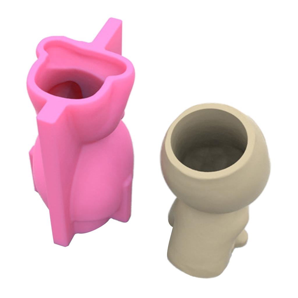 Succulents Flower Pot Resin Silicone Mold Suitable for Diy Garden Concrete Flower Pot Candle Holder Crafts Home Decor