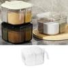 Detachable Kitchen Seasoning Box 4 Compartment Spice Jar Multipurpose Condiment Container  Salt