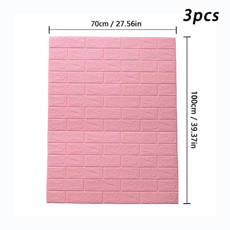 70X100cm Neutral Solid Color 3D Wall Sticker Self Adhesive Removable Wall Covering for Home Interior Decor