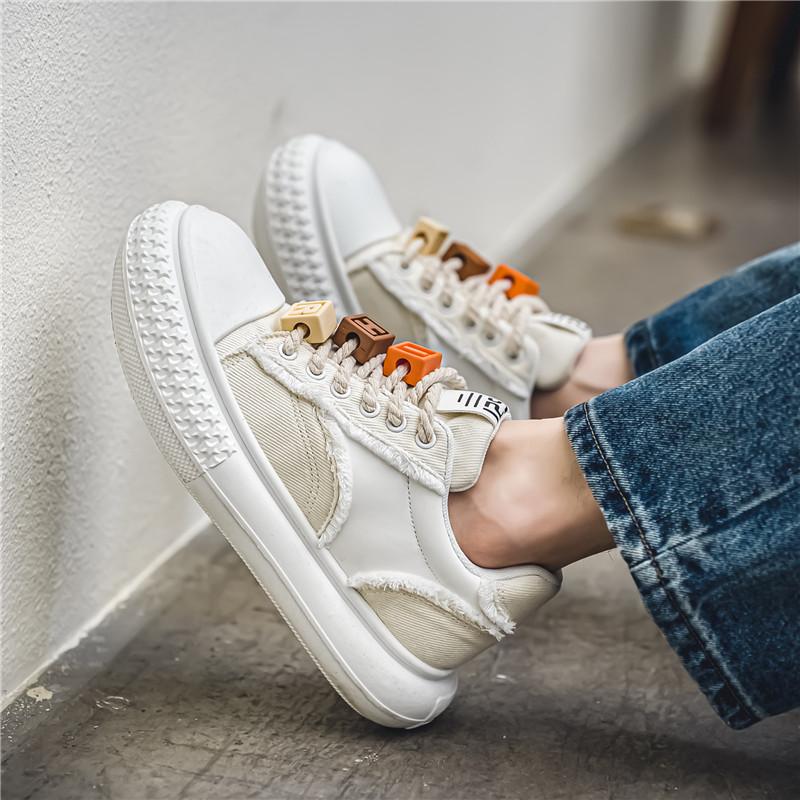 Comfortable Breathable Large Size Men's Shoes Trendy Round Toe Thick Sole Sports Casual Shoes New Summer Rubber Sports Shoes