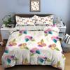 Hand-Drawn Colorful Floral Pattern Print Bedding Set 1 Duvet Cover 2 Pillowcases For Adult And Children Luxury Gift Full Size