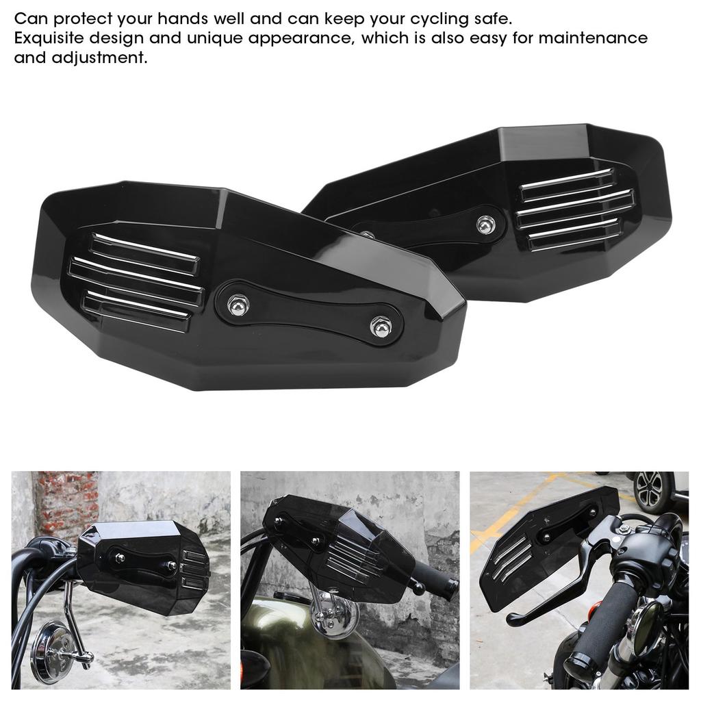 2PCS Motorcycle Hand Guard Protective Universal Polycarbonate Motorbike AccessoryBlack