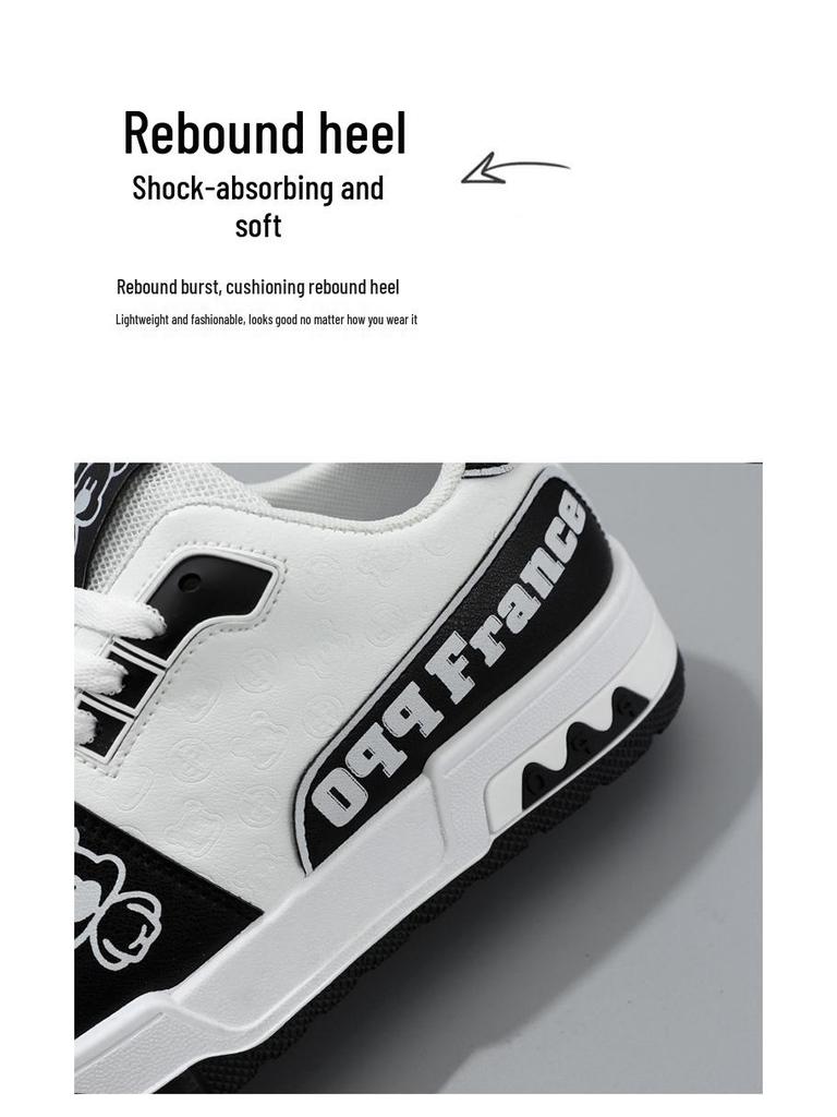 Men's Summer Breathable White Trendy Korean-Style Thick-Soled Casual Sports Shoes