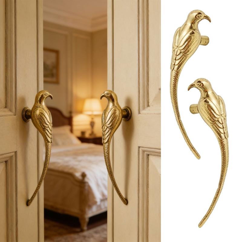 Modern Golden Magpie Shape Dresser Pull Stylish Metal Handle For Cabinets And Closets Replacement Knob Easy To Install