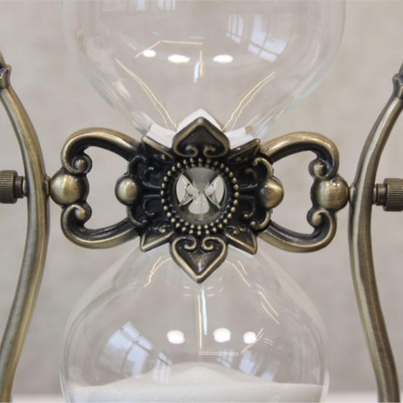 Home Wine Cabinet Entrance Living Room Desktop Hourglass Decoration Crafts Creative American Retro Metal Hourglass OrnamentLH455
