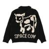 Ialtial Space Cow Cowichan Knit Jacket Black