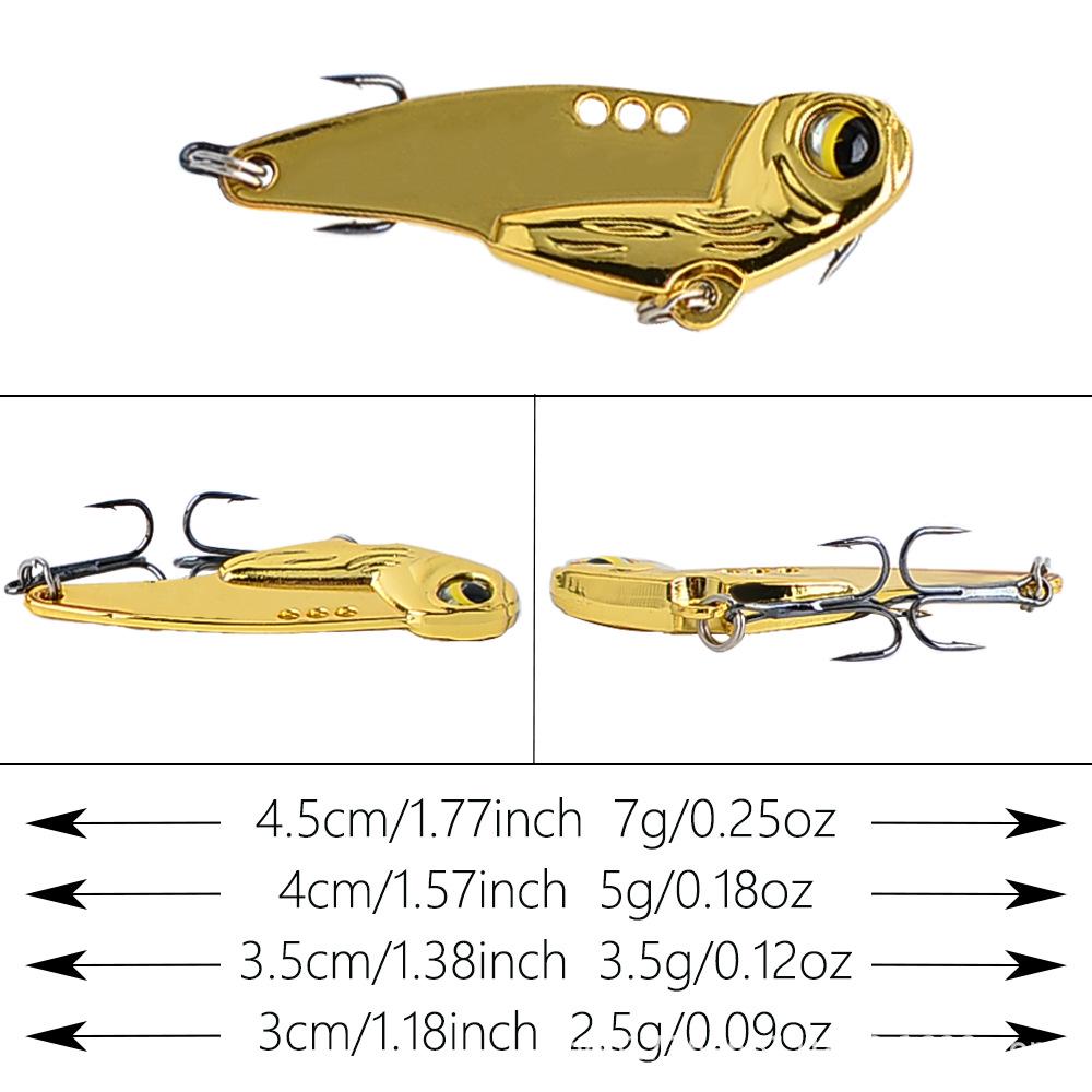 Iron Plate Freshwater/Seawater Glitter VIB Metal Micro Lure for Long Cast Bass Fishing
