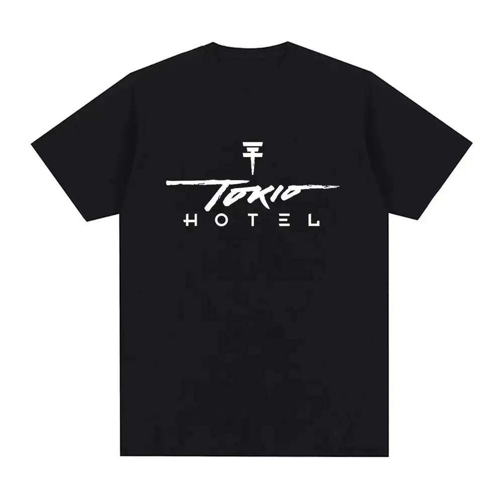 Rocková kapela Tokio Hotel Kaulitz Tisk Tričko Bavlněné tričko Trend krátký rukáv Tee Dámské hip hop streetwear tričko oblečení