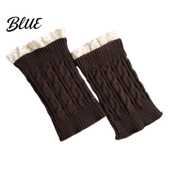 Calf Covers for Winter Socks Trim Knitted Pair Lace Boots 1 Thick Keep Warm Over-the-Knee