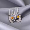 Citrine Gemstone 925 Sterling Silver Jewelry Handmade Drop/Dangle Earrings 1.60" EE-61-2