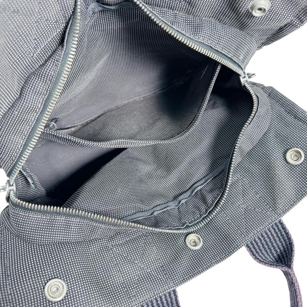 HERMES Her LinePM Tote Bag canvas gray unisex Used
