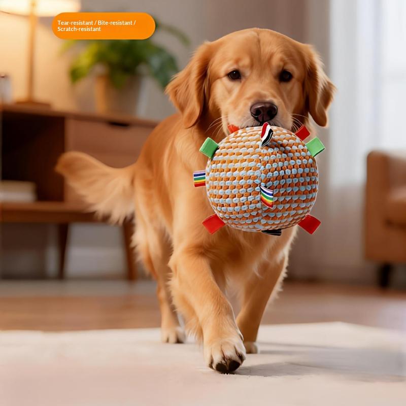 Brinquedo de Pelúcia Mastigável para Pet Brinquedo Criativo com Apito para Cachorro Resistente à Mordida Brinquedos para Cachorro de Auto Prazer Para Aliviar o Tédio Brinquedo Vocal Bola Suprimentos para Pet