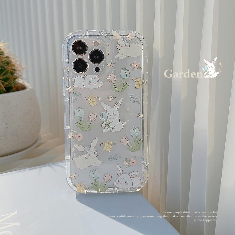 Flower Rabbit IPhone 16 Apple Phone Case 15promax Soft 14 Protective Case 12 Suitable for 16plus