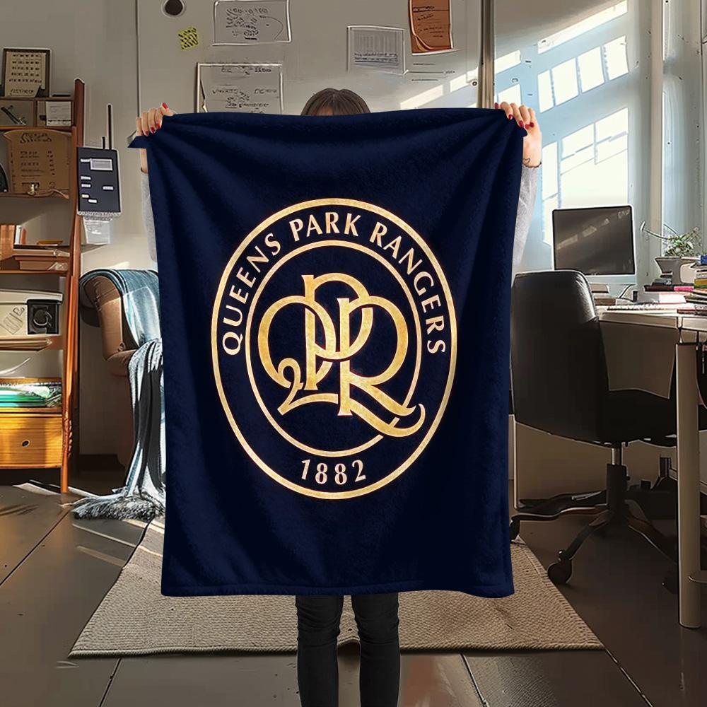 Queens Park Rangers Football Club Flannel Blanket, High Quality Comfortable for All Seasons, Home Decor, Warmth and Comfort
