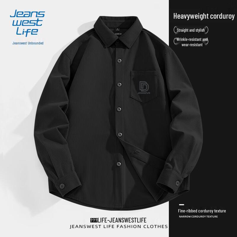 

Мужская ретро вельветовая рубашка-куртка с длинным рукавом Jeanswest L