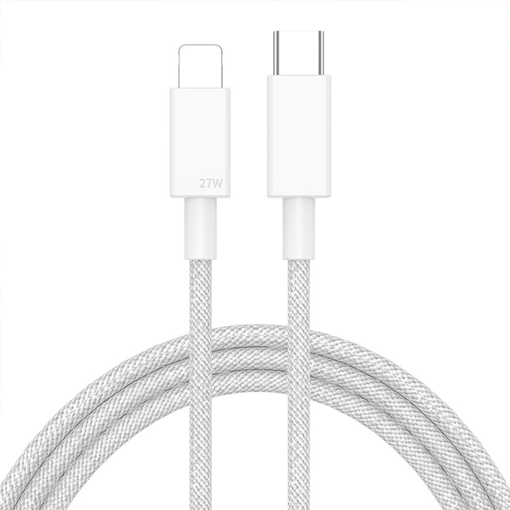 Pd Data Cable 27w Fast Charging Cable 20w/18w Braided Data Line Compatible For Iphone 12 Iphone 13 Mobile Phone