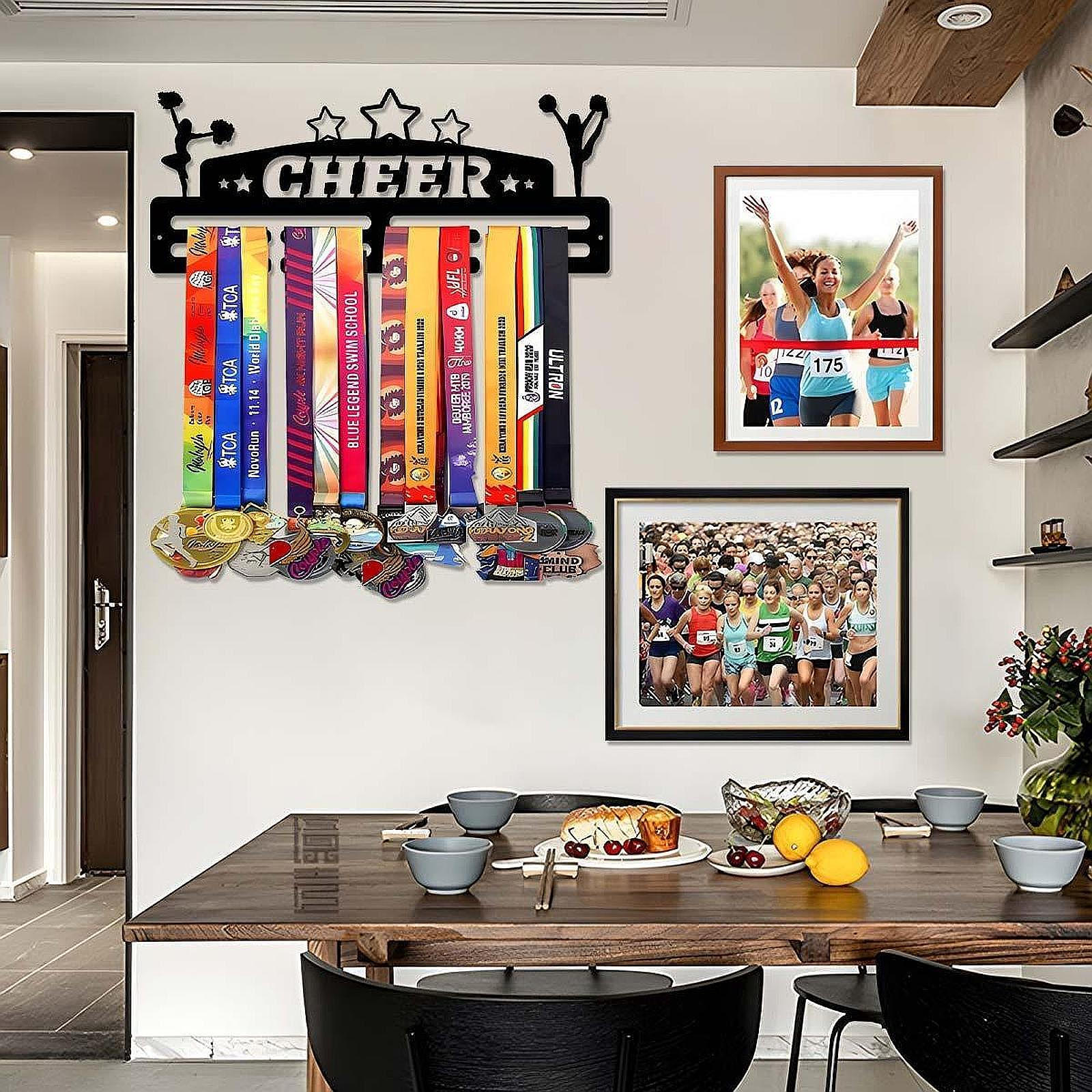 

Iron Medal Hanger Awards Display Rack Practical Sturdy Versatile Sports Holder Wall Mounted 40x16.09 cm_Style A