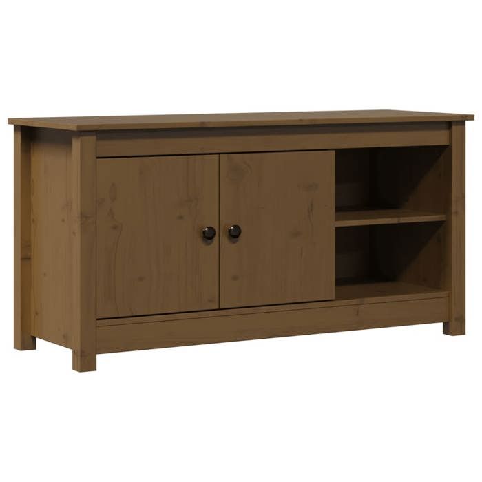 VidaXL Meuble TV Marron miel 103x36,5x52 cm Bois de pin massif 814592