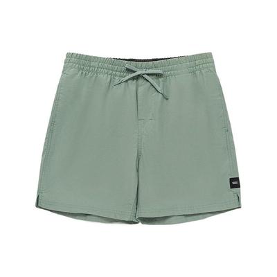 Pantalones cortos para hombre de color sólido, cintura elástica con cordón, pernera recta, verde VN0A49R5YV2