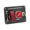 Universelles Zündschalterpanel im Carbonfaser-Stil 12V Aluminiumlegierung Motorstart-Druckknopf für