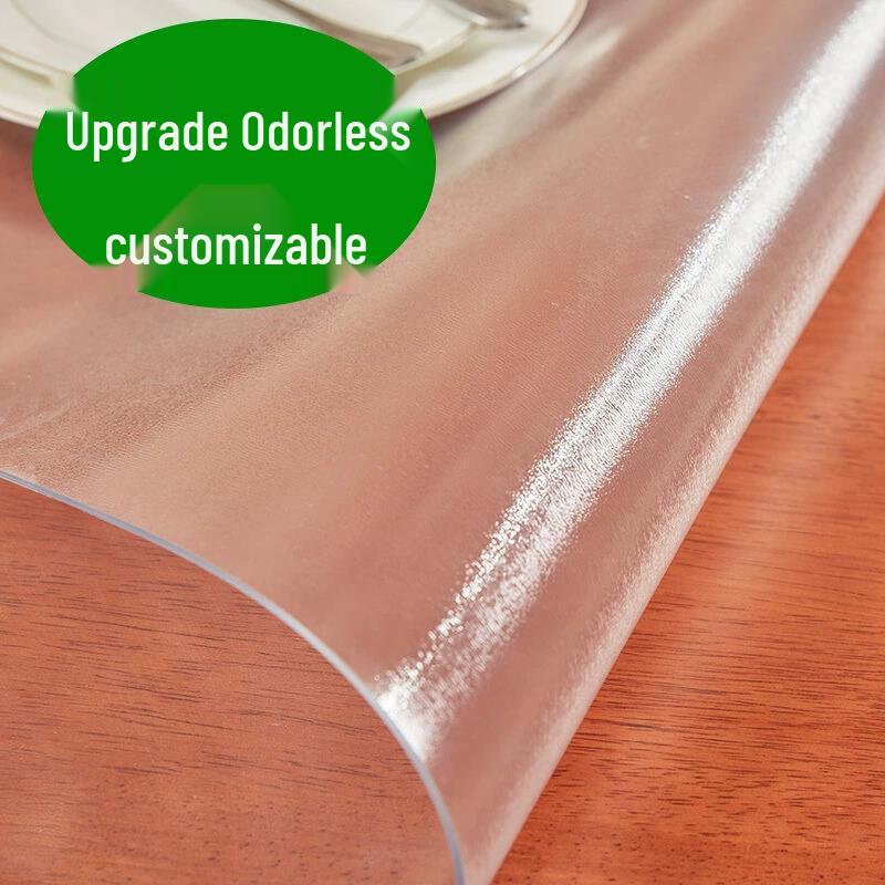 Transparent PVC Waterproof Table Mat: Oilproof, Heat-Resistant, Soft Glass, Wash-Free for Dining and Coffee Tables