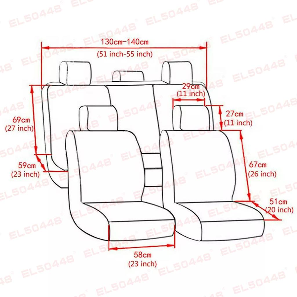 4PCS/9PCS Car Seat Cover Breathable PU Leather Full Surrounded Seat Protector Universal Vehicle Seat Cushion For Most Cars
