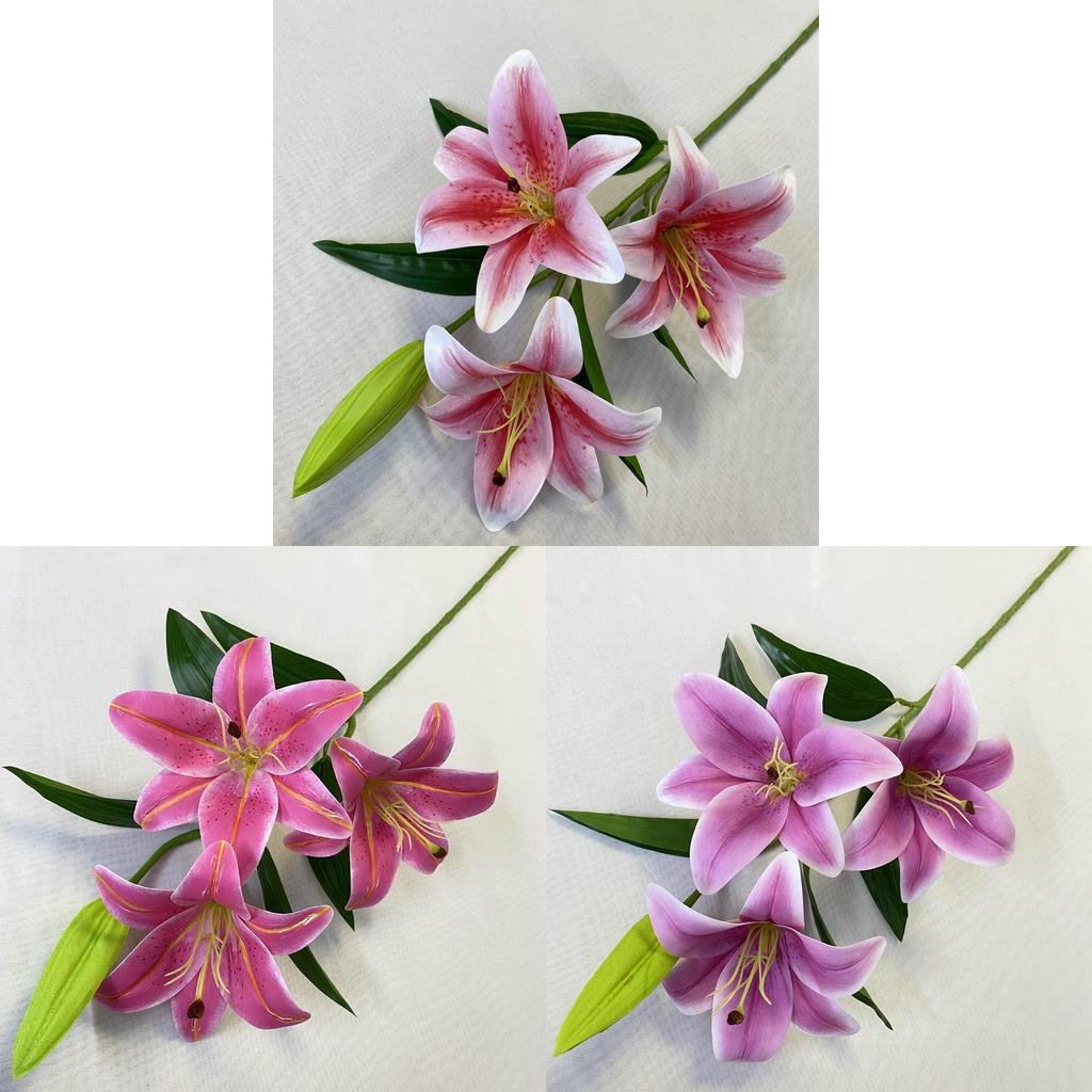 3d31w Faux Lily Flower With 3d Printing For Home Decor And Photography Props