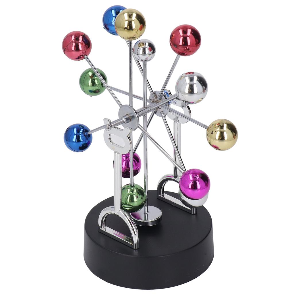 Elektryczne Magnetyczne Obracanie Diabelski Młyn Biurko Zabawka Kolorowa Metalowa Kula Wieczny Ruch Dekoracja