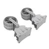 1 Pair Inflatable Boat Launching Wheels Locking Wheel Engineering Plastic Flip Up Dinghy Towing Wheels for Boat Trailer
