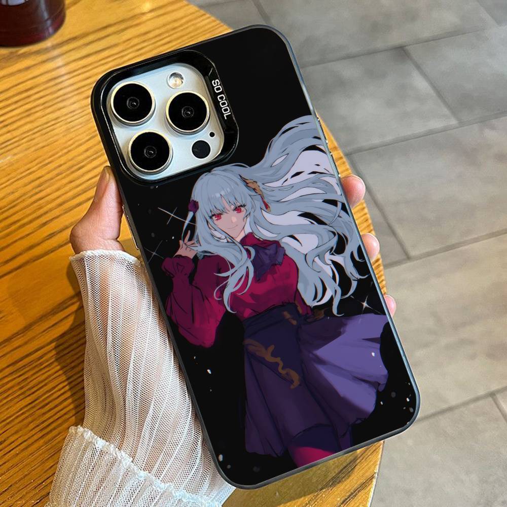 S-Schneefeldkrieg Anime Fate-strangeS F-Falsche Handyhülle Für iPhone 16 17 15 14 12 13 Pro Max Schwarz Bonbon Matt Stoßfeste Hülle