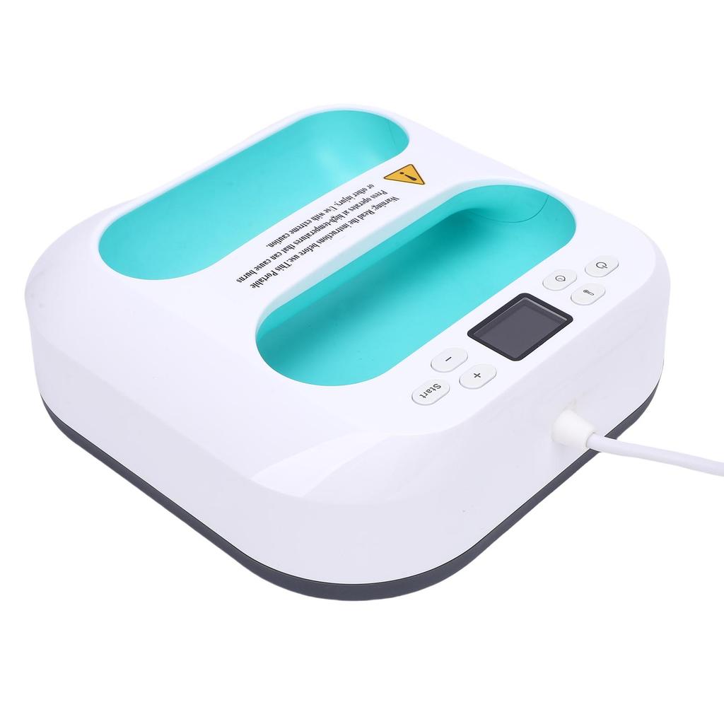 Heat Press 9x9in Adjustable Time and Temperature Handheld Heat Transfer Machine for T Shirt Handbag Pillow US Plug