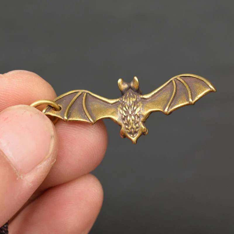 

Латунные мини-статуэтки летучей мыши, брелки, подвески, автомобильный брелок для ключей, сумка, DIY ремешок, подвески, ювелирные аксессуары, ретро-подвески с животными