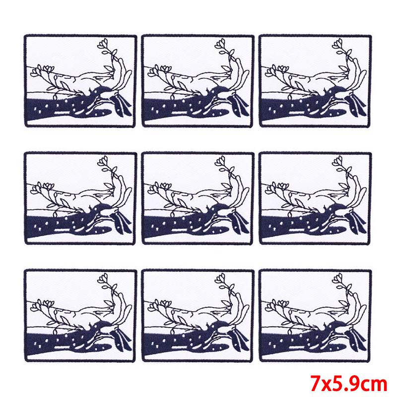10 Pcs/lot Embroidery Patch Iron On Patches For Clothing Patches On Clothes Jackets Decor Applique Sew Supplies