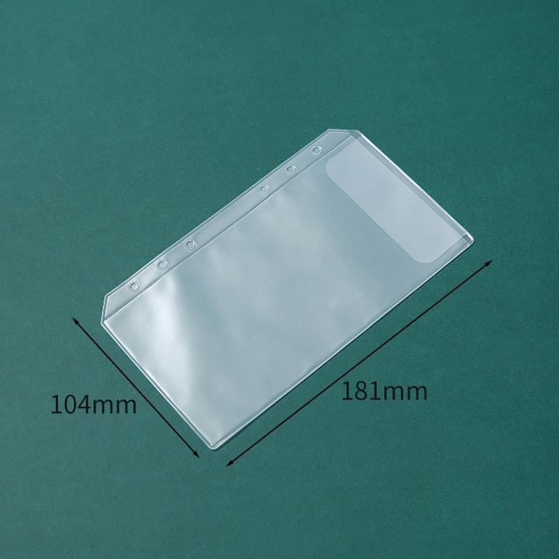 A5A6A7B5A4 Book 6 Hole Loose-Leaf Notebook Zipper Bag Bill Handbook Pvc Storage Bag Clip Chain Pencil Bag