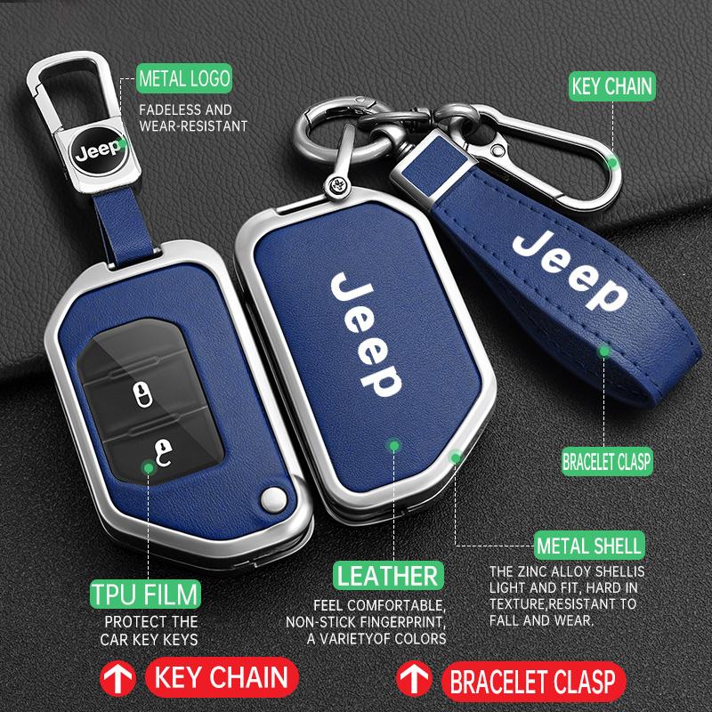 Car Remote Key Case Cover Protector Shell For Jeep Gladiator JT Sahara JLU Wrangler JL Rubicon 2018 2019 2 3 4 Button Flip Key