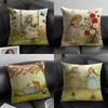 Art Sarah Kay Swing Girl Cushion Cover Natural Linen Organic Fabric DoubleSided Printing Sofa Home Decor Gift Pillow Case