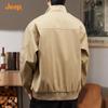 Jeep Men's 2024 Fall Stand-Collar Casual Workwear Jacket