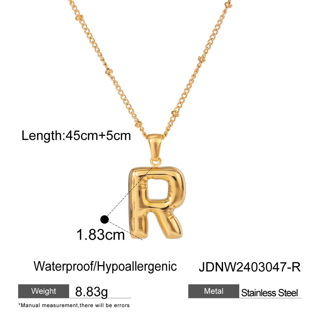 Stainless Steel Letter Necklace Pendant, High-end Collar Chain, Titanium Steel Jewelry for The Neck.