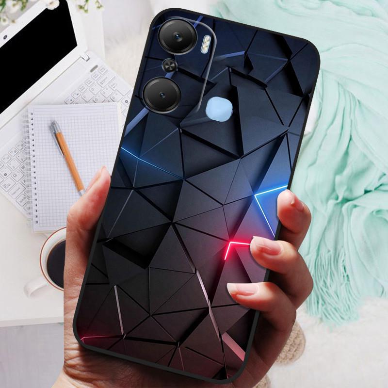 For Infinix Hot 12 Pro Case Black Cover Lion Wolf Silicone Soft Back Cases For Infinix Hot 12i Hot12 Pro / Hot 20 5G Case Shell