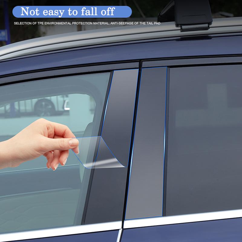 6Pcs Car Door Window Pillar Posts Trim Covers for Ford Explorer 2011 2012 2013 2014 2015 2016 2017 2018 2019 Decorative Sticker Interior Mirrors 6