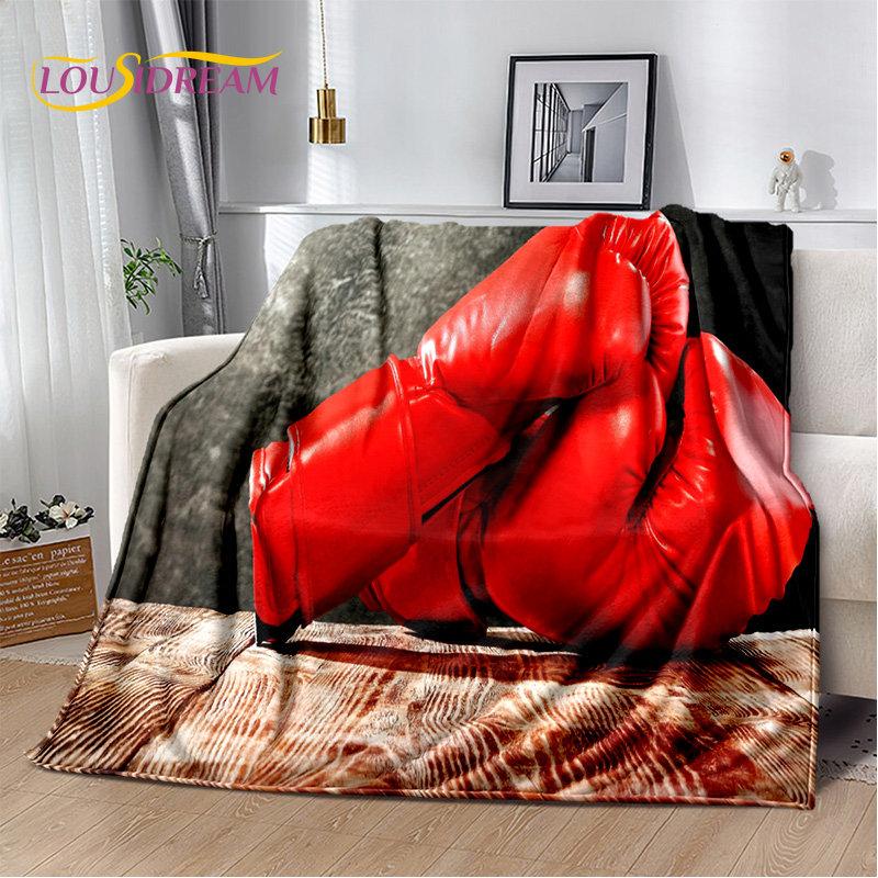 3D Boxing Gloves Boxer Fight Soft Plush Blanket,Flannel Blanket Throw Blanket for Living Room Bedroom Bed Sofa Picnic Cover Kid 75x90cm