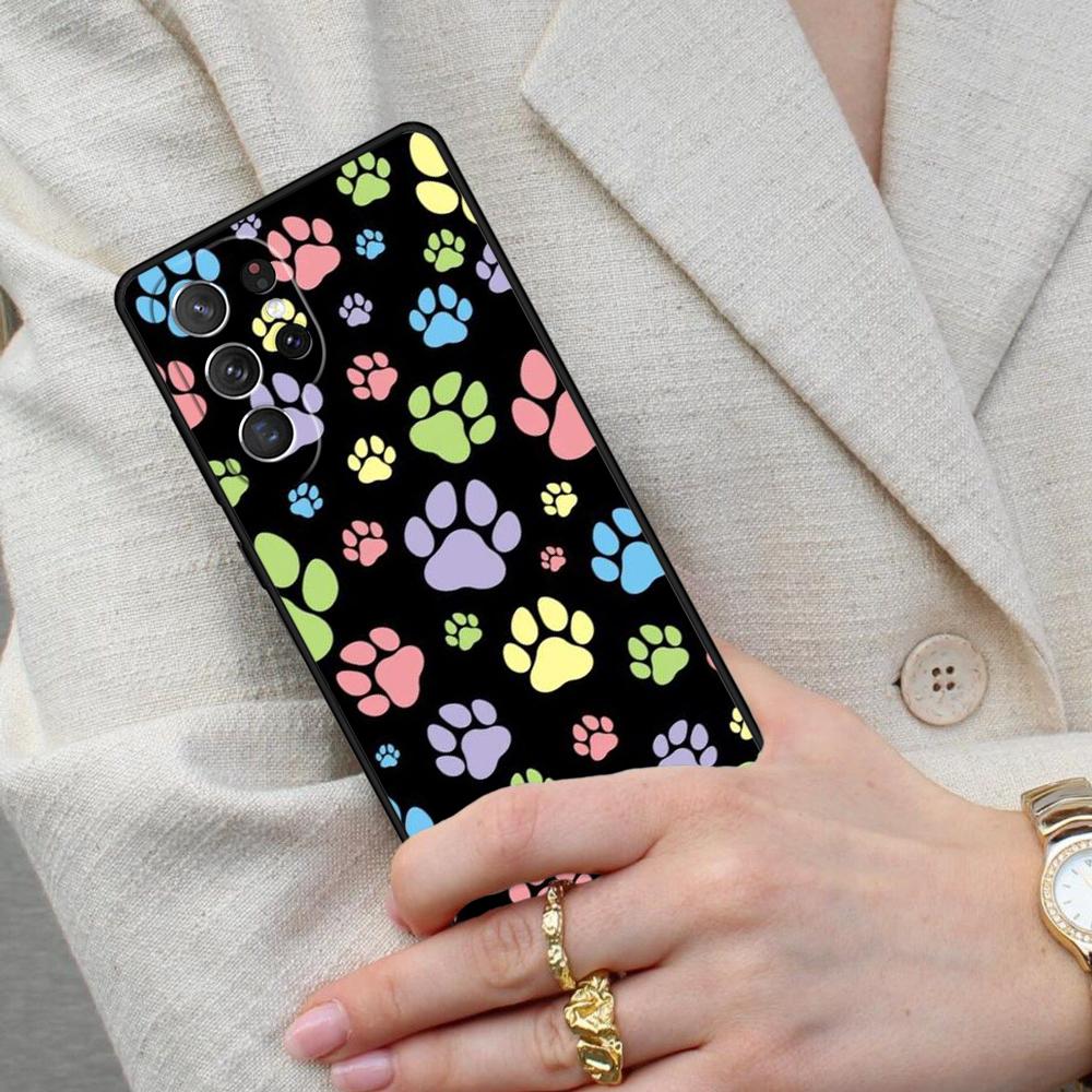 Dog Paw Cell Phone Case for Samsung Galaxy S26 Ultra S25 S24 S23 S22 S21 S20 Note10 Cover