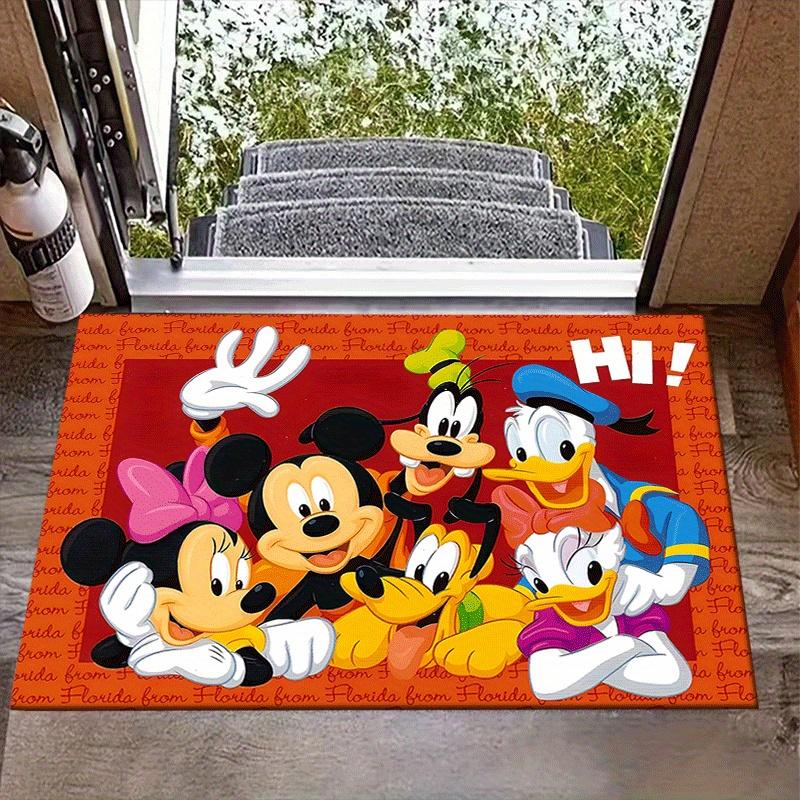 

1pc Happy Mickey and Friends Rug Anti Slip, Non Shedding, Ideal for Living, Bedroom & Laundry Handcrafted Home Decor 60cm by 90cm